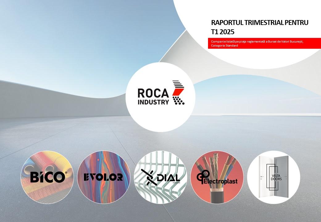 ROCA Industry raportează venituri de 133,8 mil. lei în T1. Focus pe investiții strategice în 2025.